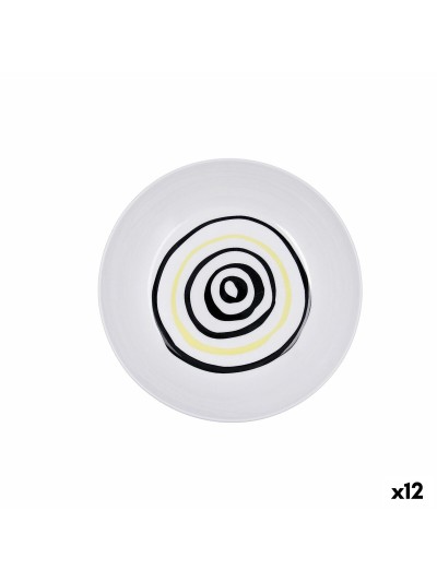 Plato Hondo Bidasoa Zigzag Multicolor Cerámica 20 cm (12 Unidades)