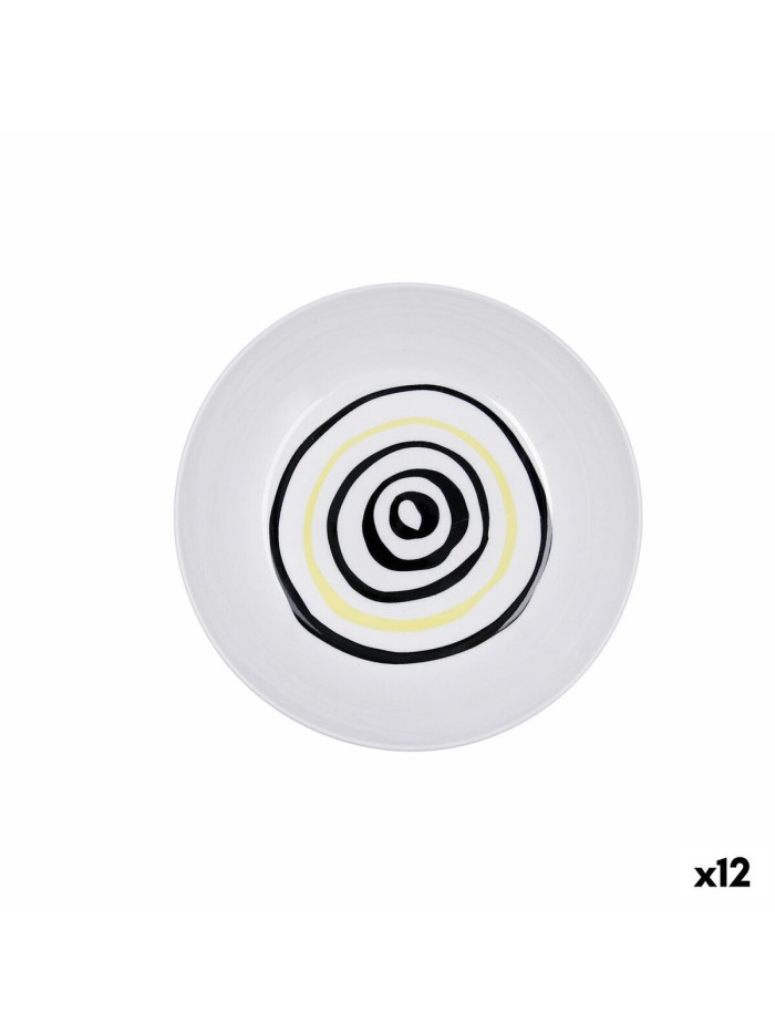 Deep Plate Bidasoa Zigzag Multicolour Ceramic 20 cm (12 Units)