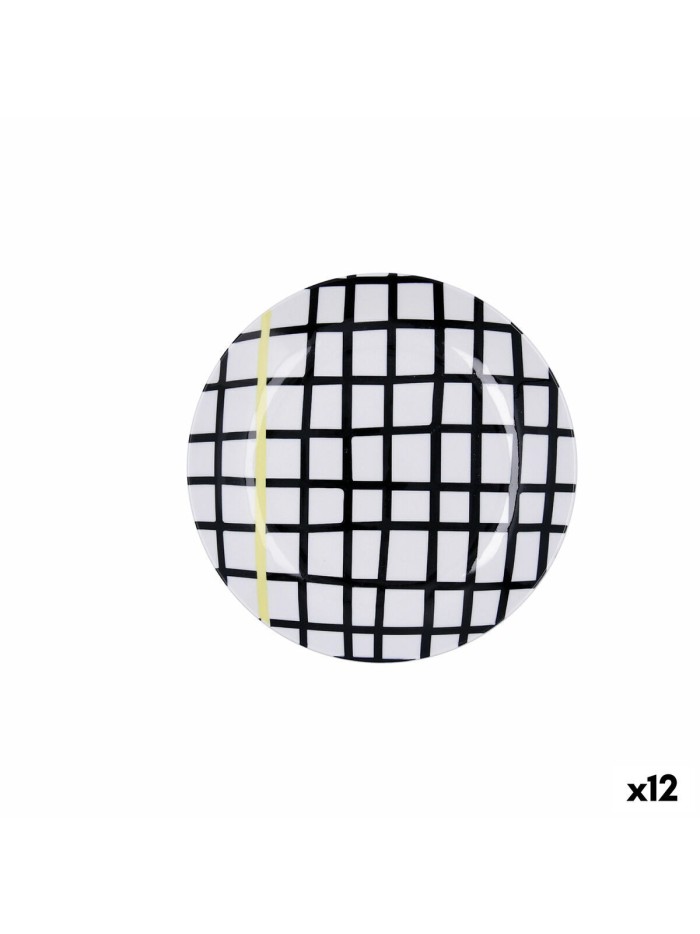Dessert dish Bidasoa Zigzag Multicolour Ceramic 19 cm (12 Units)