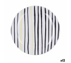 Plato Llano Bidasoa Zigzag Multicolor Cerámica Ø 26,5 cm (12 Unidades)