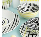 Dessert dish Bidasoa Zigzag Multicolour Ceramic 19 cm (12 Units)