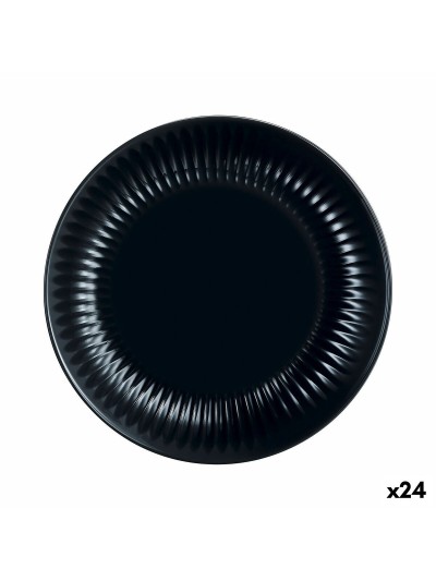 Dessert dish Luminarc Cottage Black Glass 19 cm (24 Units)