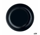 Plato de Postre Luminarc Cottage Negro Vidrio 19 cm (24 Unidades)