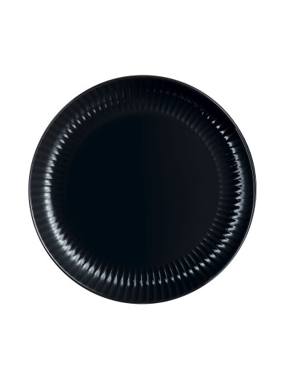 Plato Llano Luminarc Cottage Negro Vidrio 25 cm (24 Unidades)