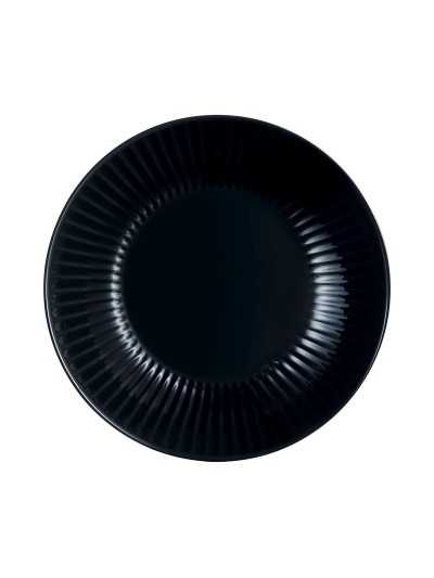 Plato Hondo Luminarc Cottage Negro Vidrio 20 cm (24 Unidades)