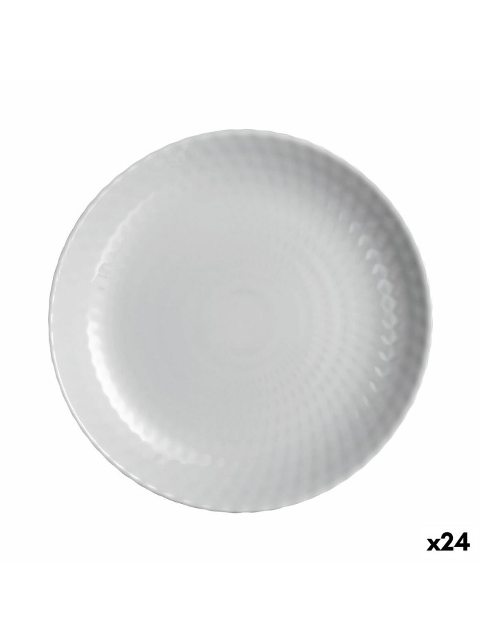 Dessert dish Luminarc Pampille Granit Grey Glass 19 cm (24 Units)