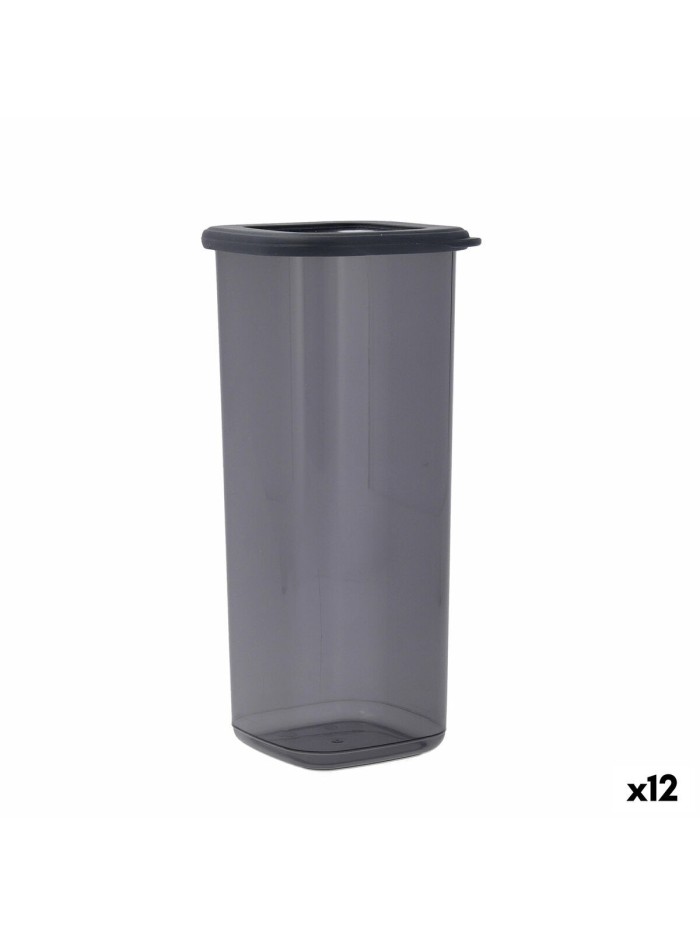 Tin Quid City With lid 1,75 L Grey Plastic (12 Units)