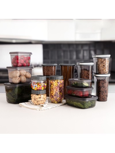 Tin Quid City With lid 1,75 L Grey Plastic (12 Units)