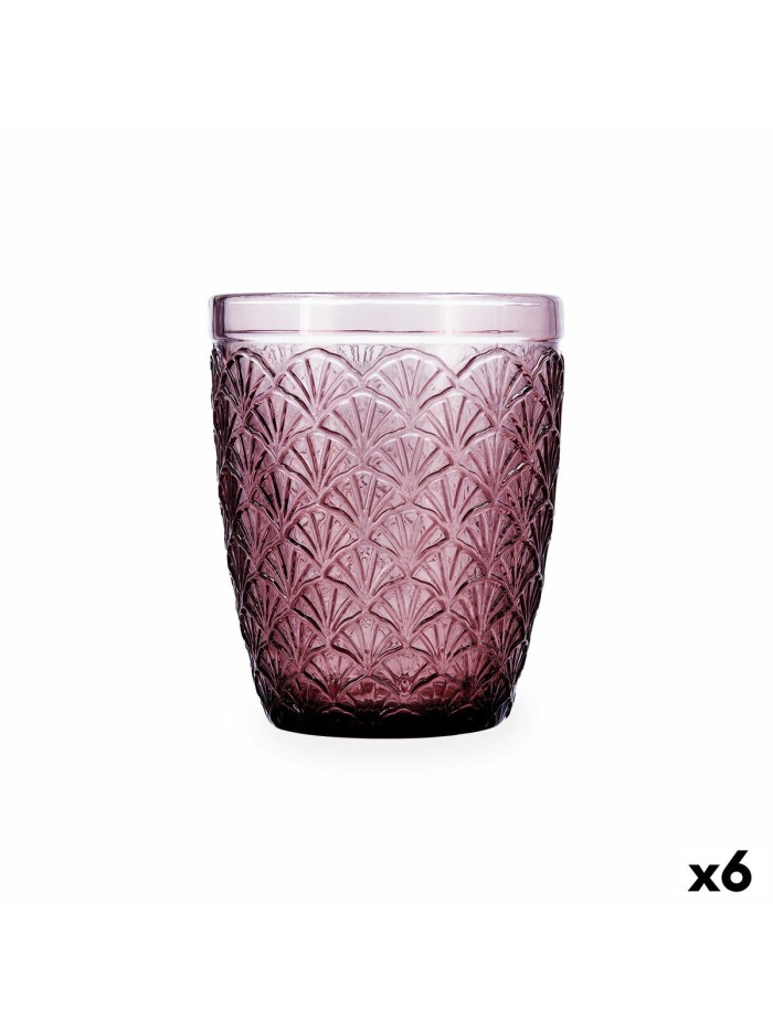 Glass Bidasoa Rose Moon Pink Glass 290 ml (6 Units)