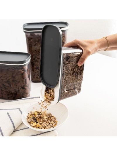 Boîte Quid City Avec couvercle Distributeur 1,2 L Gris Plastique (12 Unités)