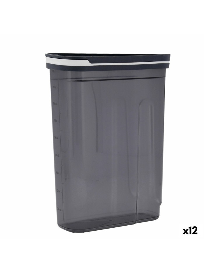 Bote Quid City Con Tapa Dispensador 2,7 L Gris Plástico (12 Unidades)