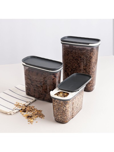 Bote Quid City Con Tapa Dispensador 2,7 L Gris Plástico (12 Unidades)
