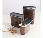 Tin Quid City With lid Dispenser 2,7 L Grey Plastic (12 Units)