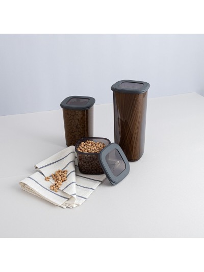 Boîte Quid City Avec couvercle 1,2 L Gris Plastique (12 Unités)