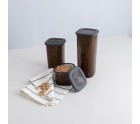 Bote Quid City Con Tapa 1,2 L Gris Plástico (12 Unidades)