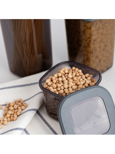 Boîte Quid City Avec couvercle 1,2 L Gris Plastique (12 Unités)