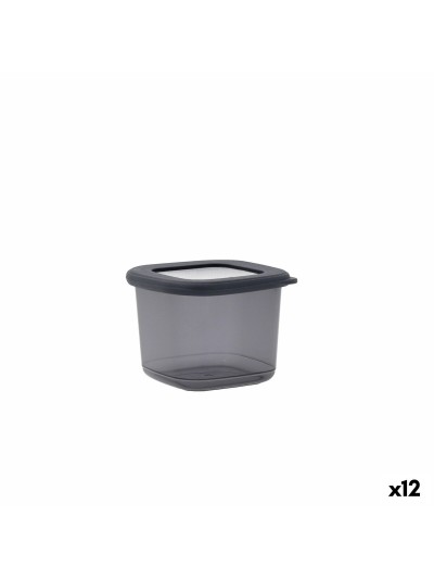Tin Quid City With lid 550 ml Grey Plastic (12 Units)