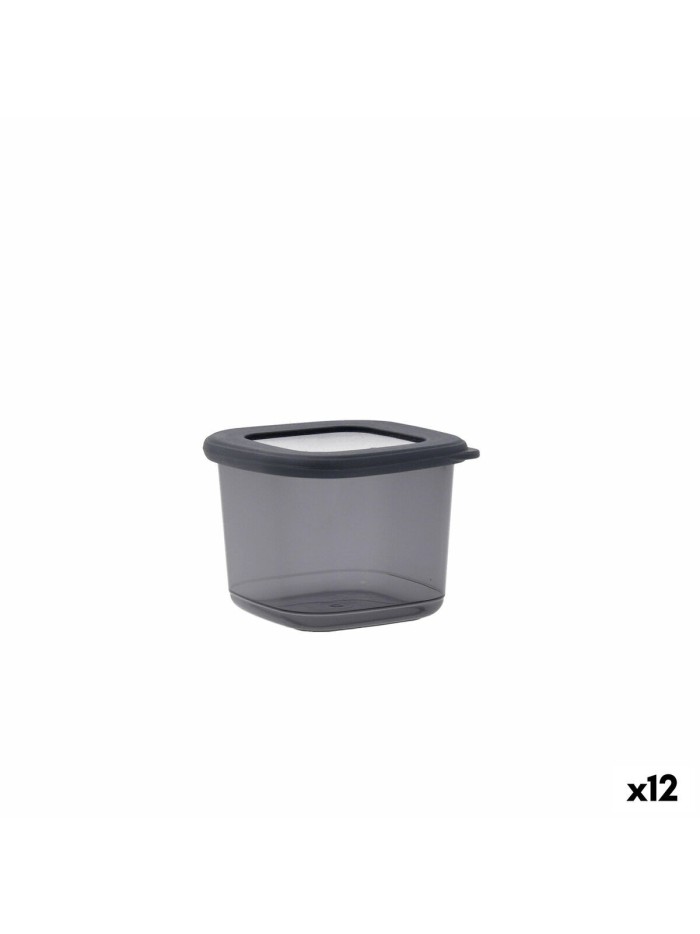 Tin Quid City With lid 550 ml Grey Plastic (12 Units)