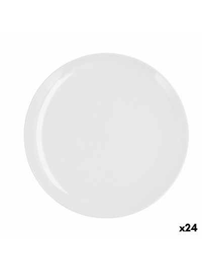 Plato Llano Quid Select Basic Blanco Plástico 25 cm (24 Unidades)