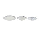 Set de Vajilla Home ESPRIT Azul Porcelana Floral 18 Piezas 27 x 27 x 2 cm