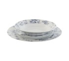 Dinnerware Set Home ESPRIT Blue Porcelain Floral 18 Pieces 27 x 27 x 2 cm