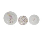 Dinnerware Set Home ESPRIT White Green Pink Porcelain 18 Pieces 27 x 27 x 2 cm