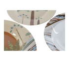 Dinnerware Set Home ESPRIT Beige Multicolour Porcelain 18 Pieces 27 x 27 x 2 cm