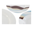 Set de Vajilla Home ESPRIT Azul Verde Porcelana Tropical 18 Piezas 27 x 27 x 2 cm