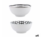 Bowl Bidasoa Zigzag Multicolour Ceramic 20 x 20 x 5 cm (4 Units)