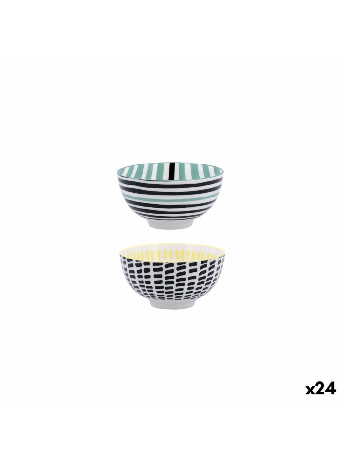 Bol Bidasoa Zigzag Multicouleur Céramique 11 cm (24 Unités)
