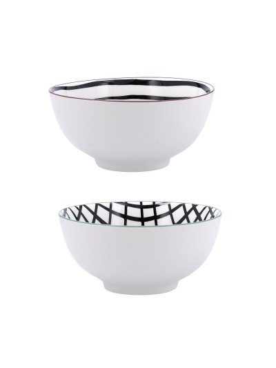 Bowl Bidasoa Zigzag Multicolour Ceramic 20 x 20 x 5 cm (4 Units)