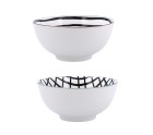 Bowl Bidasoa Zigzag Multicolour Ceramic 20 x 20 x 5 cm (4 Units)