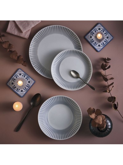 Plato de Postre Luminarc Cottage Gris Vidrio 19 cm (24 Unidades)