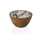 Bol Versa Flores Campo Bambú Porcelana Madera de mango 13 x 7 x 13 cm