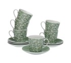 Ensemble de tasses à café Versa Fleurs 6 Unités Porcelaine