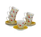 Piece Coffee Cup Set Versa Flandes 6 Units Porcelain