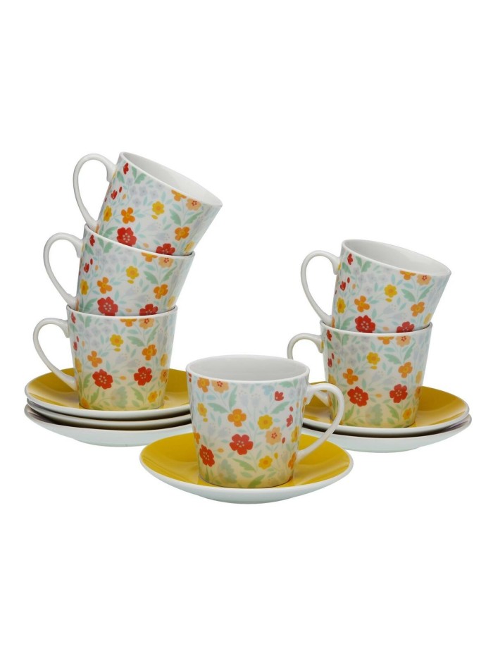 Piece Coffee Cup Set Versa Flandes 6 Units Porcelain