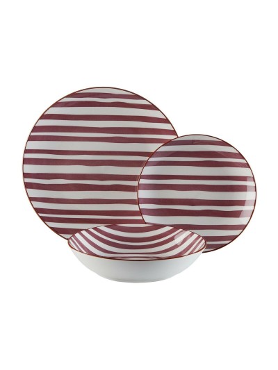 Set de Vajilla Versa Venecia 18 Piezas Marrón Porcelana
