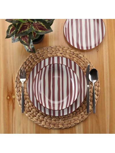 Service de Vaisselle Versa Venecia 18 Pièces Marron Porcelaine