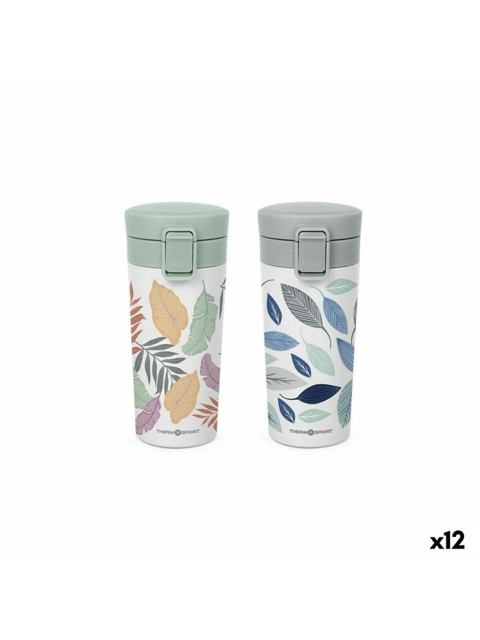 Taza Termo con Tapa ThermoSport Hojas 360 ml (12 Unidades)