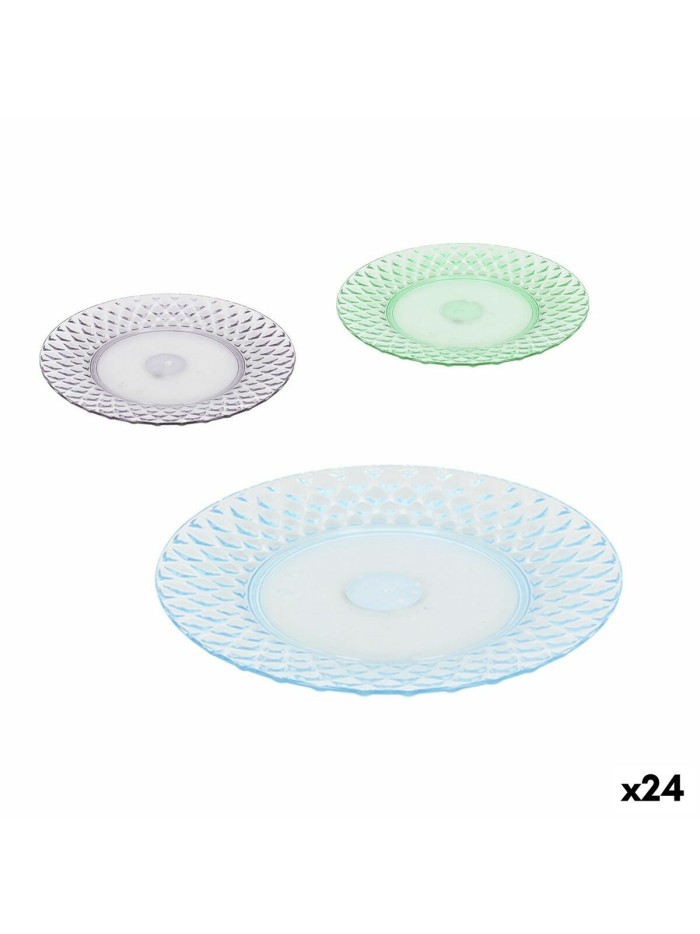 Assiette plate La Mediterránea Plastique 19 x 19 x 2 cm (24 Unités)