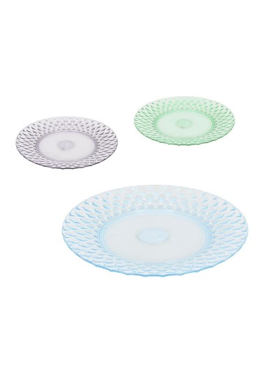 Flat Plate La Mediterránea Plastic 19 x 19 x 2 cm (24 Units)