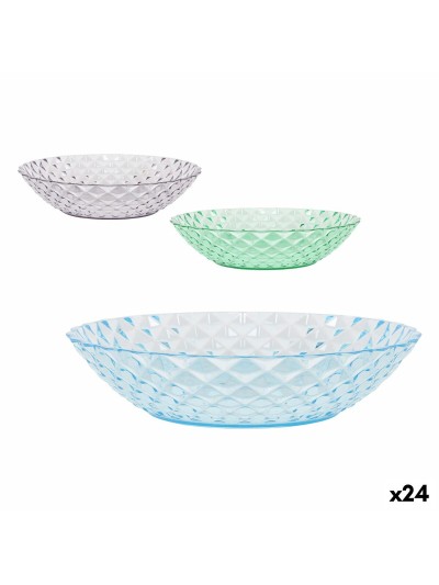 Plato Hondo La Mediterránea Plástico 20 x 20 x 4,5 cm (24 Unidades)