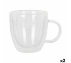 Juego de Tazas Santa Clara Vidrio de Borosilicato 150 ml Térmica 2 Unidades (2 Piezas)
