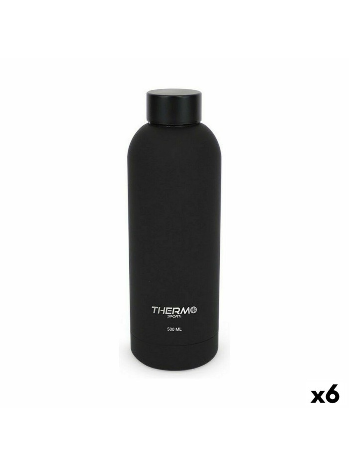 Thermal Bottle ThermoSport Soft Touch Black 500 ml (6 Units)