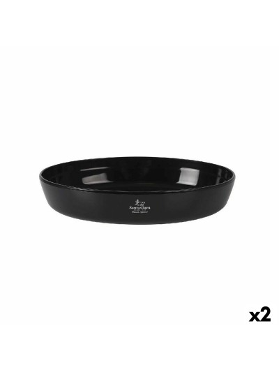 Plat de Four Santa Clara Silicone Verre Borosilicaté Oblongue 35 x 24 x 6,5 cm (2 Unités)