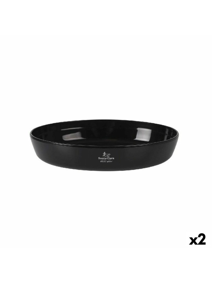 Fuente para Horno Santa Clara Silicona Vidrio de Borosilicato Ovalado 35 x 24 x 6,5 cm (2 Unidades)