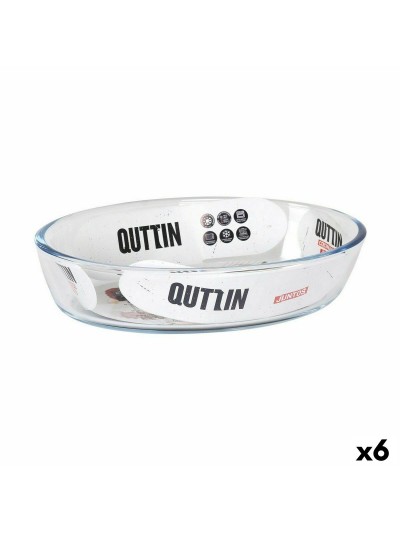 Plat à Gratin Quttin 700 ml verre Oblongue (6 Unités)
