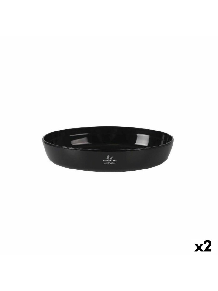 Fuente para Horno Santa Clara Silicona Vidrio de Borosilicato Ovalado 30 x 21 x 6,5 cm (2 Unidades)