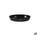 Oven Dish Santa Clara Silicone Borosilicate Glass Oval 30 x 21 x 6,5 cm (2 Units)